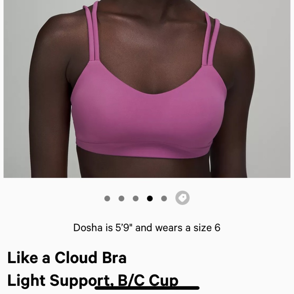 Lululemon Like A Cloud Bra Vintage Plum Size 10 NWT